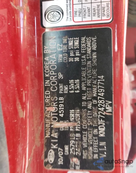 2008 Kia Sportage Lx from USA, damaged, VIN KNDJF724287497714